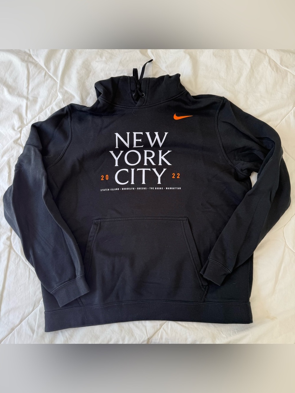 Nike Black New York City Hoodie with Orange Swoosh
